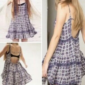 Brandy Melville Jada Boho Purple Print Tank Dress
